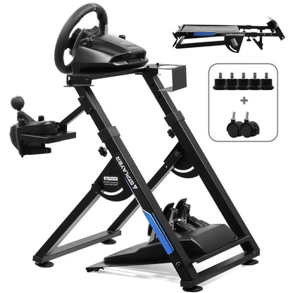 Gtplayer Steering Wheel Stand with Base Tilt Adjustable Rack Shifter Mount for V1/V2 Compatible with Steering Wheel, Ps4, Xbox, Pc