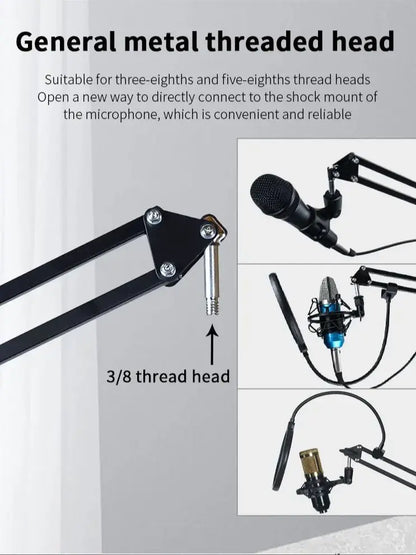 Desktop Cantilever Microphone Stand with Shock Mount, Universal Model, Suitable for Bm800, Dedicated for Live Streaming and Recording