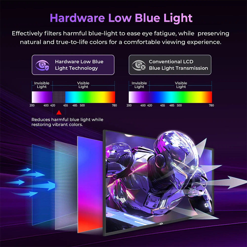 TITAN ARMY KF271S PLUS 27inch 240Hz Gaming Monitor - QHD Fast IPS, 2560x1440, HDR400, Height-Adjustable Stand, Dual RGB Edge Lights, DP/HDMI, Competitive Esports & Pro Gaming