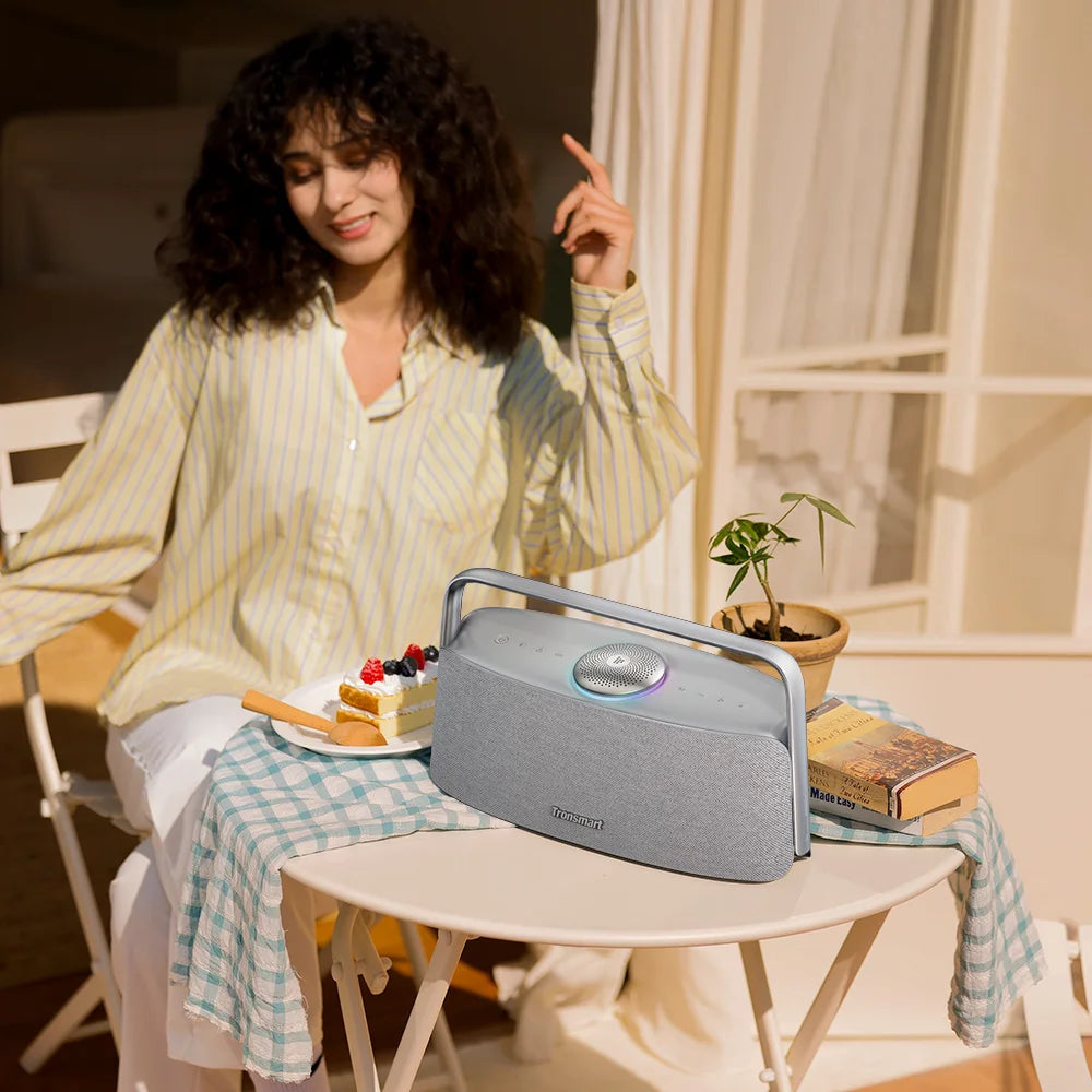 Tronsmart Fiitune X30 Speaker Blue Tooth Wireless Speaker Hi-Res Audio 80W Ipx6 App Control Portable Speaker with Handle for Home