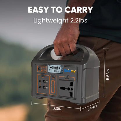 Gaiaray 100W All-in-one Power Station AC 220V Solar Generator   76.8Wh LiFePO4 Battery Emergency Portable Power Plant LED Light UPS Backup Power Bank For Outdoor Camping Travel Fishing Tool