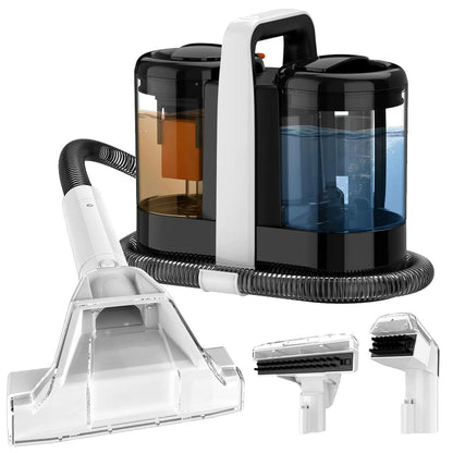 750W Handheld Carpet Cleaner, 15KPa Powerful Portable Deep Cleaner for Sofa, Car Seat, Pet Hair Removal