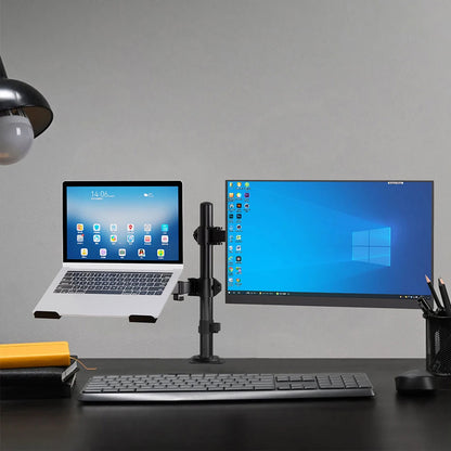 Ergonomisk Monitorarm för Skrivbord 13–27" – VESA 75x75/100x100 Justerbar Höjd Kabelhantering 8kg Stål EU-lager Polen