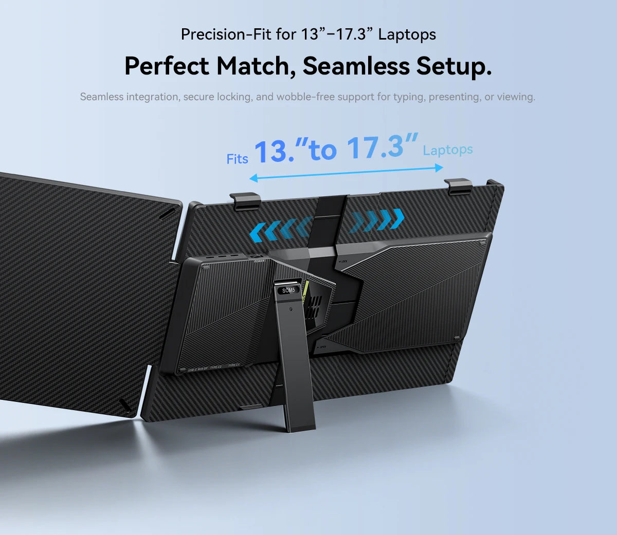 Blackview  SCM 5 Laptop Screen Extension, 1.3 lbs Lightweight & 0.16 Inch Ultra Thin 14 Inch FHD 1080P IPS Portable Laptop Monitor Extension, Travel Dual Monitor for 13-17 Inch, Plug & Play for Windows/Mac