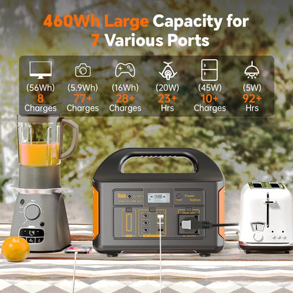 GaiaRay 500W 300W Portable Power Station AC 220V Solar Generator LiFePO4 Battery Emergency Power Plant Outdoor Fishing Tool LED