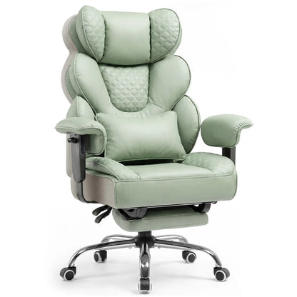 Comhoma Ergonomic Gaming Chair, Office Chair 400 Lb, with Adjustable Lumbar Support & Footrest, Hybrid Design,High Back Executive Chair