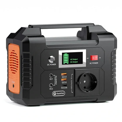 FlashFish E200 Portabel Powerstation 200W – 151Wh Solargenerator med AC/DC/USB, Camping & Nödström