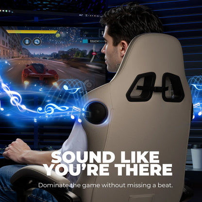 GTPLAYER Gaming chair Ergonomic Gaming armchair Desk chair PC Footrest loudspeaker Music Office chair up to 150kg