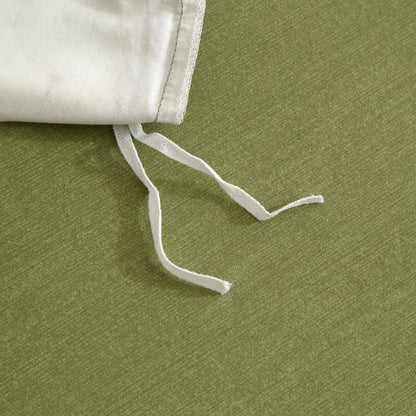Vändbart bäddset i mikrofiber med grönt växtmönster – tre storlekar
