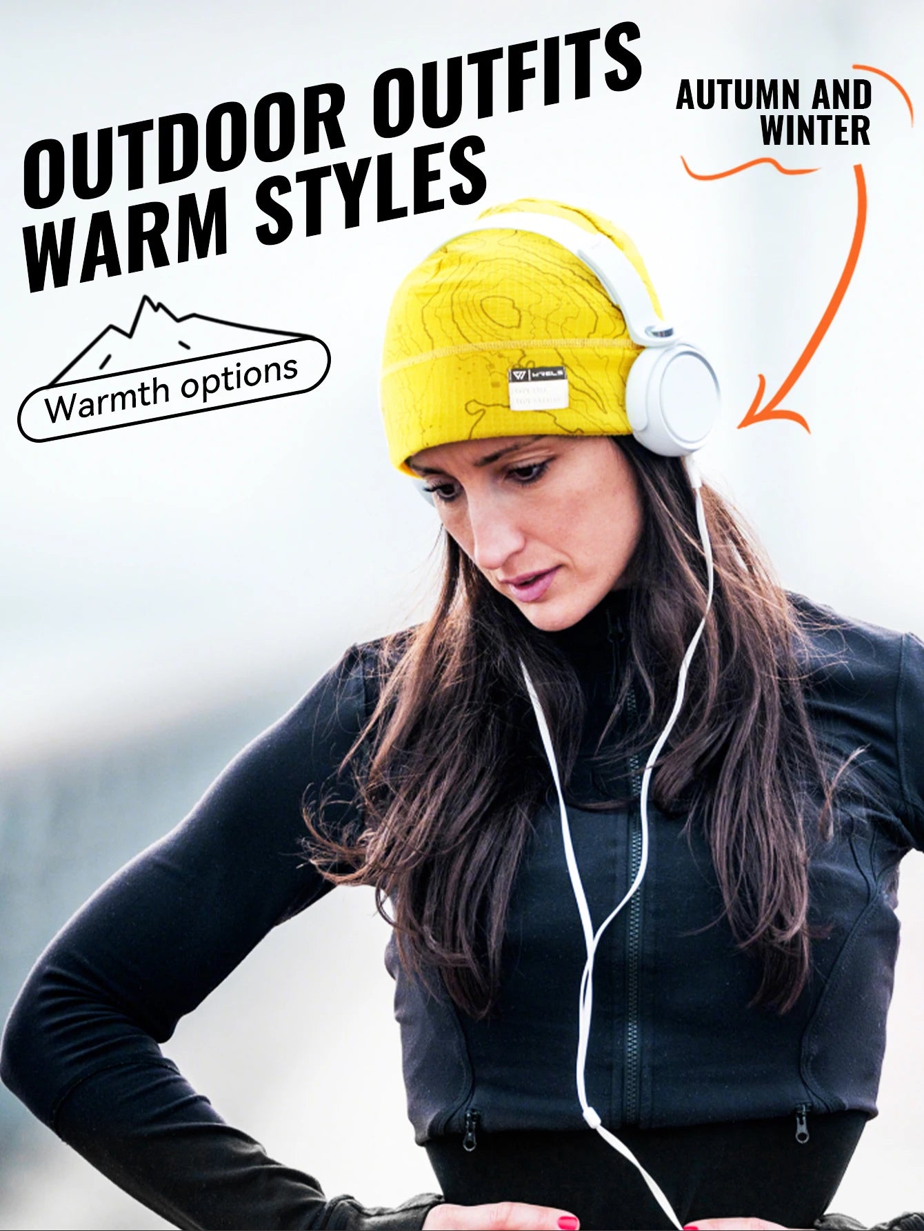 WRELS Fleece Watch Cap Beanie Hat Winter Skull Cap Warm Beanie Thick Windproof  Lightweight for Running Skiing Cycling Sports