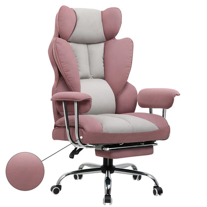 Gtplayer Silla Gaming Gamer Chair Ergonomic Office Chair with Footrest Fabric Surface Spring Seat Cushion Silla De Juego