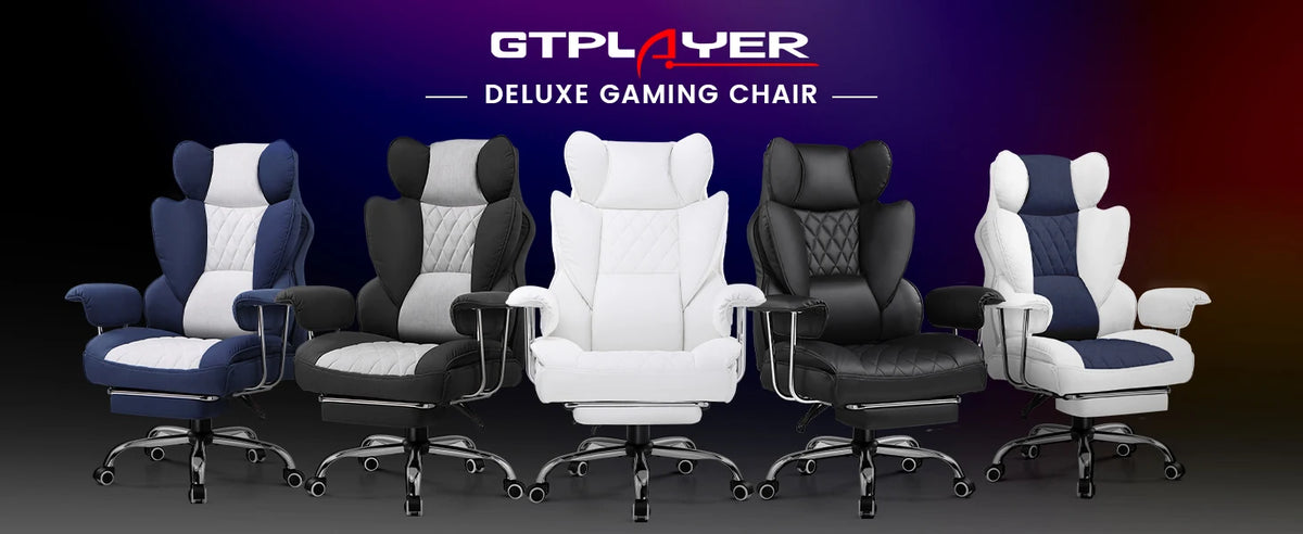 Gtplayer Gaming Chair, Office Chair with Pocket Spring Lumbar Support, Ergonomic and Comfortable Wide Office Computer Chair
