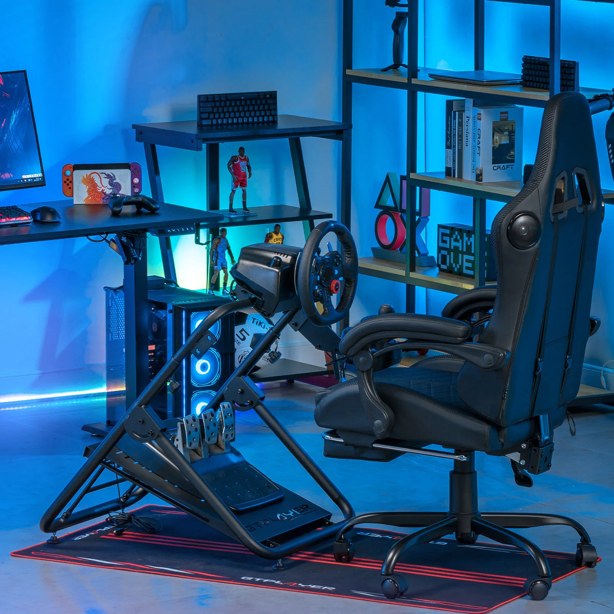 GTPLAYER steering wheel Sim Racing Steering Wheel Stand G920 G29 G25 G27 G923 T300RS with Mount