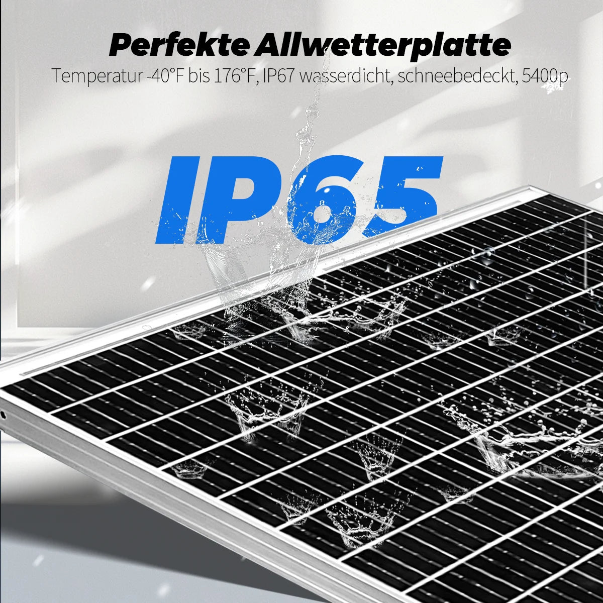 200W Monokristallin Solpanel Kit (2×100W) – 23% Verkningsgrad IP65 18V Off-Grid Balkong Husbil Båt Camping, EU-lager
