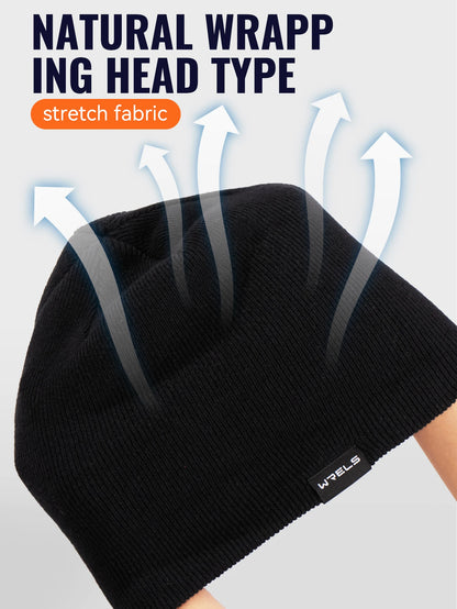 WRELS Merino Wool Beanie for Men Women Soft Fisherman Beanie Warm Knitted Winter Hat Watch Cap Skullie for Cold Weather