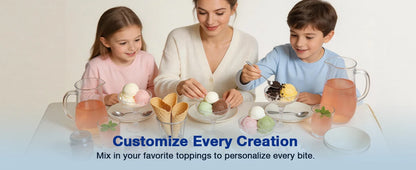 Teendow KF-2501U1 Ice Cream Maker with 8 Preset Programs, Self-Cleaning, Mix-In & Re-Spin Functions, Home Countertop Model