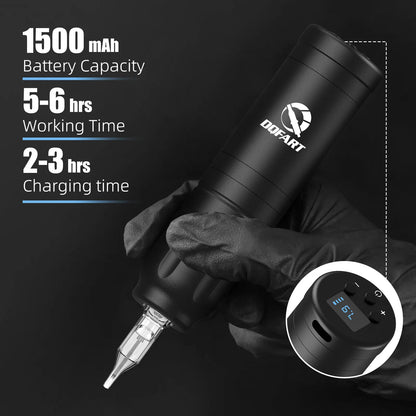 DQFART Tattoo Kit High Quality Tattoo Pen Kit For Beginners Makeup, Tattoo Machine New Cool Tattoo Power Supply Tattoo Gun Kit