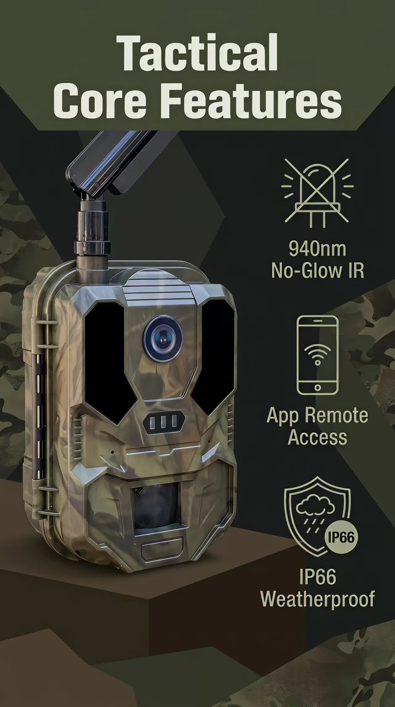 4G LTE Hunting Camera with APP Control 4K Live Video Stream Cloud Service FTP SMTP 8000mAh Battery HC-960Ultra-LI