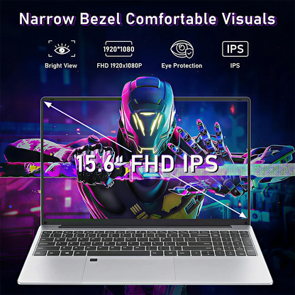 15.6" Laptop Computer Windows 11 Intel Core i7-1165G7 PC Gamer 16GB RAM Fingerprint Unlock Notebook Laptops Backlight Study