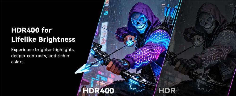 KTC H27T7P-2 Gaming Monitor 27" – Fast IPS 2K QHD 210Hz OC 1ms HDR400 FreeSync G-Sync 1,07 Mdr Färger Höjdjusterbart Stativ VESA