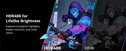KTC H27T7P-2 Gaming Monitor 27" – Fast IPS 2K QHD 210Hz OC 1ms HDR400 FreeSync G-Sync 1,07 Mdr Färger Höjdjusterbart Stativ VESA