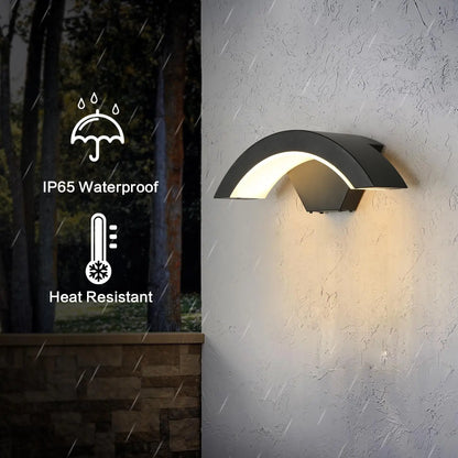 Utomhus Vägglampa Upp & Ned – IP44, Antracitgrå Aluminium, Rektangulär, Max 24W, AC Elanslutning