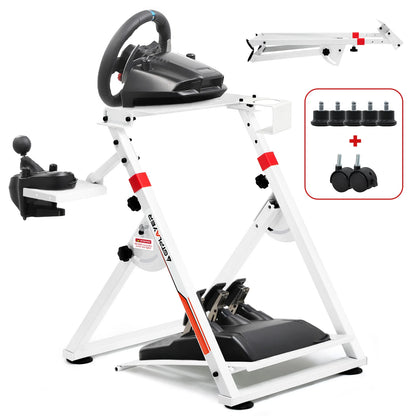 Gtplayer Steering Wheel Stand with Base Tilt Adjustable Rack Shifter Mount for V1/V2 Compatible with Steering Wheel, Ps4, Xbox, Pc