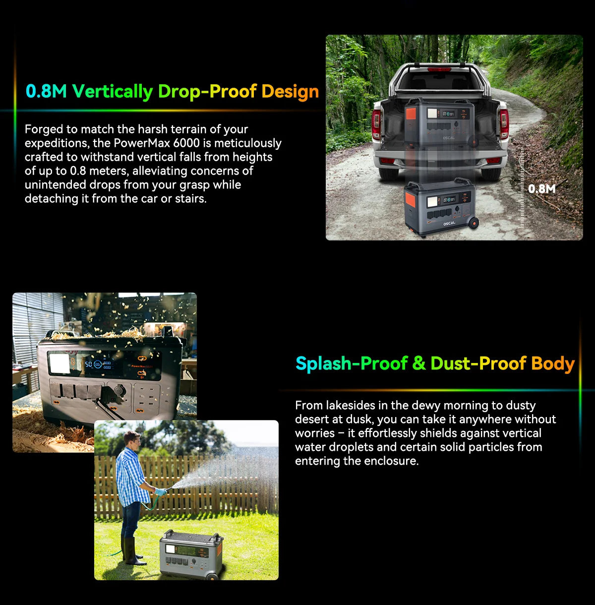 Portable Power Station 6000W,3600Wh LiFePO4 Solar Generator Expandable to 57600Wh Split Phase 120V/240V UPS 1.96H Fast Charge APP Control for  for Camping & Motorhome, Emergency Power Supply