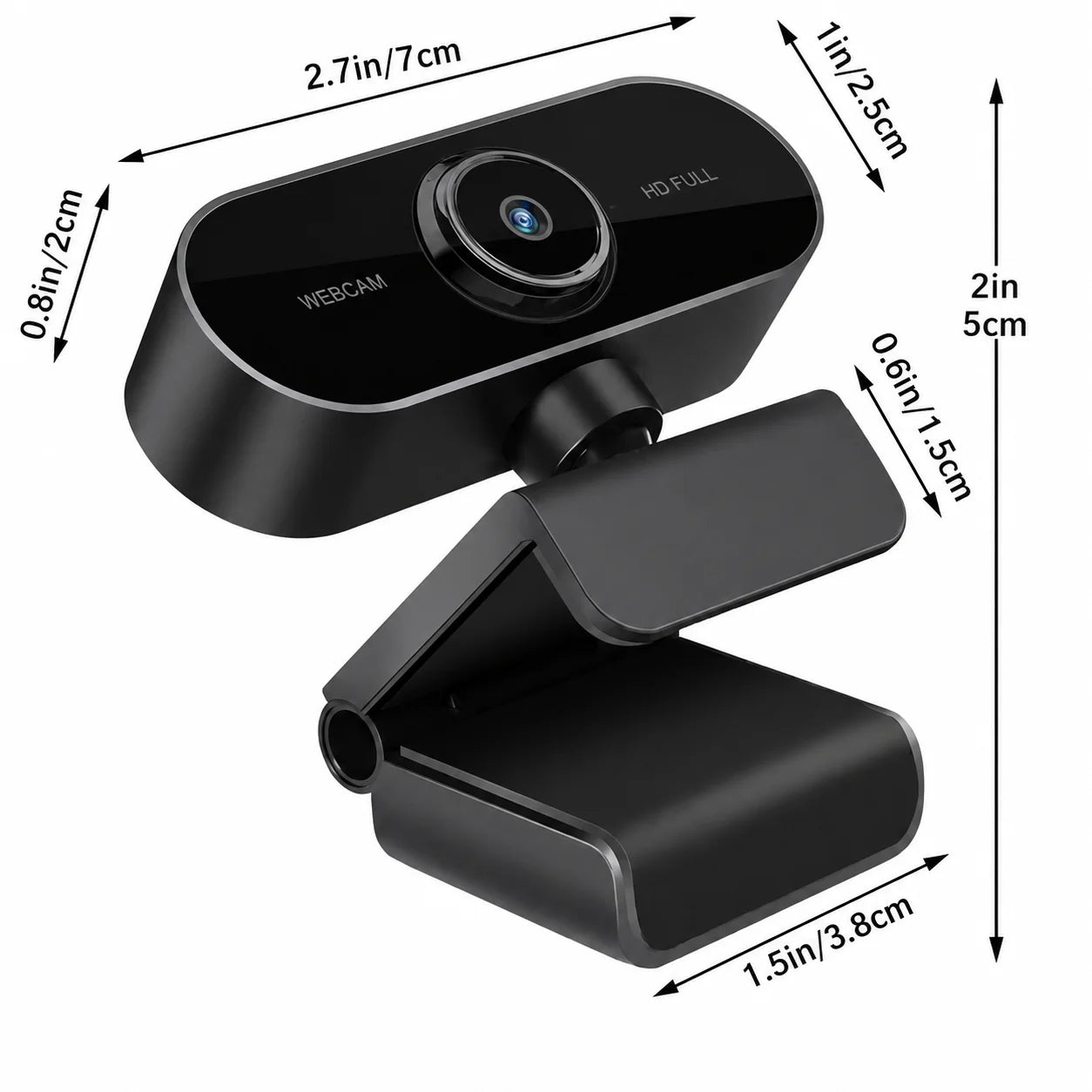 Webcam 1080P HD – micro intégré – USB – PC/mac/Android – visio/streaming