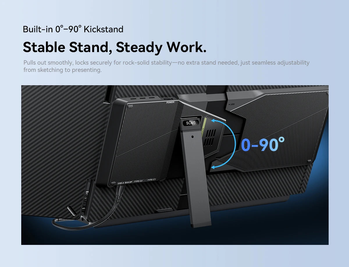Blackview  SCM 5 Laptop Screen Extension, 1.3 lbs Lightweight & 0.16 Inch Ultra Thin 14 Inch FHD 1080P IPS Portable Laptop Monitor Extension, Travel Dual Monitor for 13-17 Inch, Plug & Play for Windows/Mac
