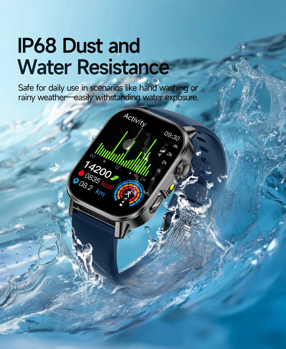 2026 ECG+PPG Daily Health Smart Watch Men Blood Fat Uric Acid Heart Rate Blood Oxygen Bluetooth Call Wellness Tracker Smartwatch