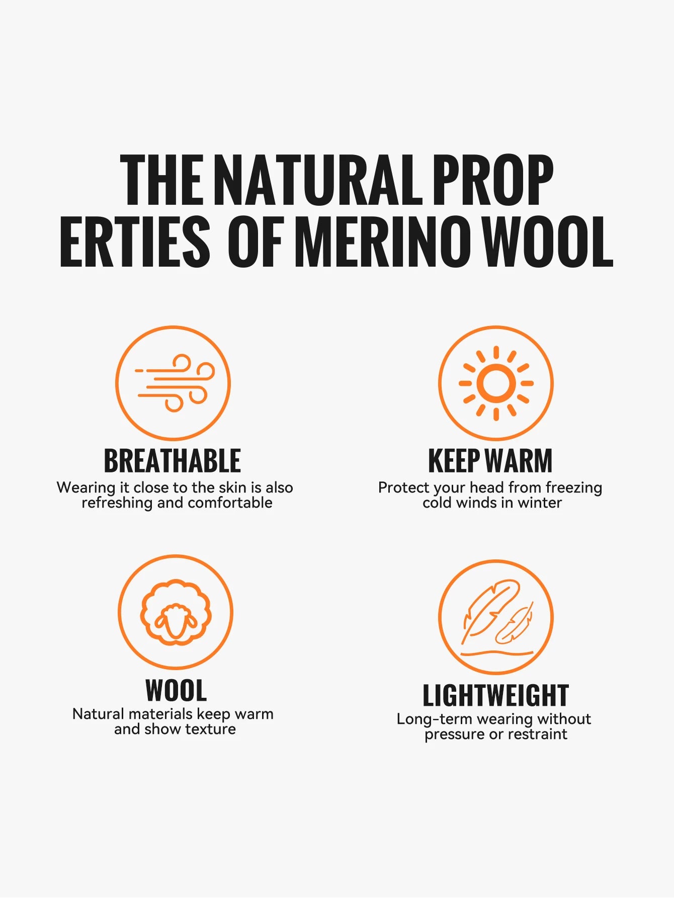 WRELS Merino Wool Beanie for Men Women Soft Fisherman Beanie Warm Knitted Winter Hat Watch Cap Skullie for Cold Weather