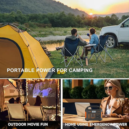 GaiaRay 500W 300W Portable Power Station AC 220V Solar Generator LiFePO4 Battery Emergency Power Plant Outdoor Fishing Tool LED