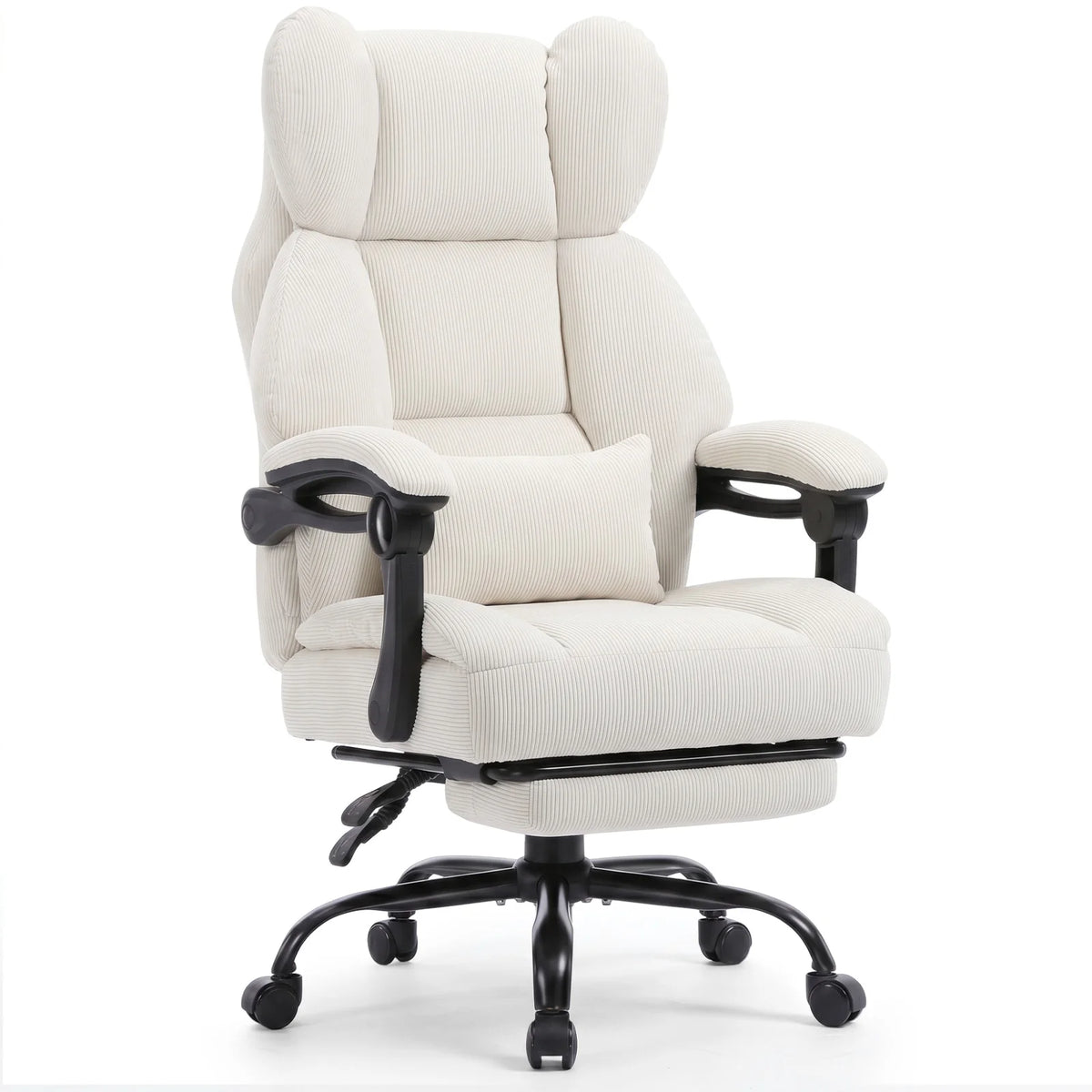 Gtplayer Gaming Chair, Ergonomic Office Chair with Footrest and Lumbar Support, High Back Executive Chair for Tall, Wide Computer Chair, Height Adjustable, Synchronous Armrest, Spring Core Seat