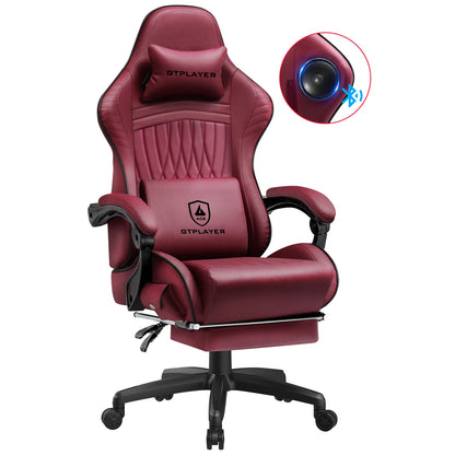 GTPLAYER Gaming chair Ergonomic Gaming armchair Desk chair PC Footrest loudspeaker Music Office chair up to 150kg