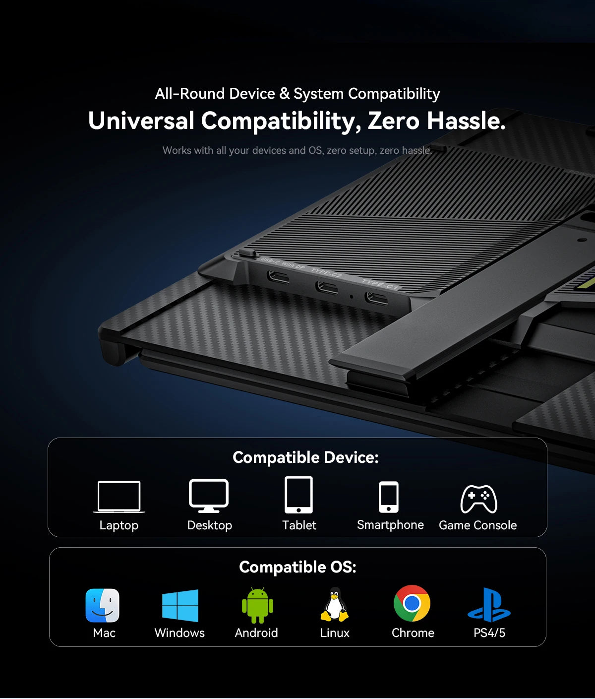 Blackview  SCM 5 Laptop Screen Extension, 1.3 lbs Lightweight & 0.16 Inch Ultra Thin 14 Inch FHD 1080P IPS Portable Laptop Monitor Extension, Travel Dual Monitor for 13-17 Inch, Plug & Play for Windows/Mac