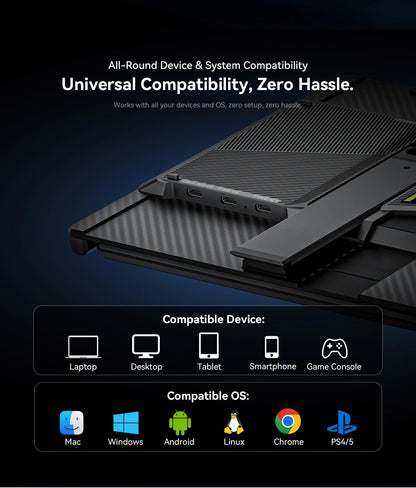 Blackview  SCM 5 Laptop Screen Extension, 1.3 lbs Lightweight & 0.16 Inch Ultra Thin 14 Inch FHD 1080P IPS Portable Laptop Monitor Extension, Travel Dual Monitor for 13-17 Inch, Plug & Play for Windows/Mac