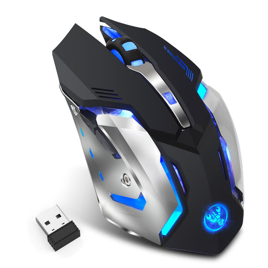 Trådlös Gaming-mus med 2,4G, 600 mAh Batteri och RGB-belysning – 2400 DPI, 6 Knappar