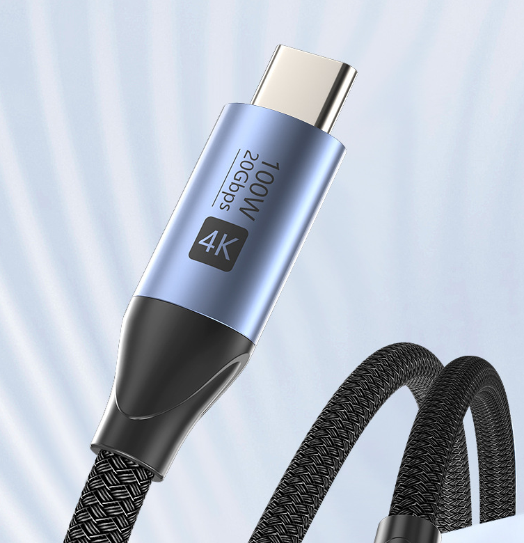 100W USB-C Datakabel – 20 Gbps Snabbladdning, 4K Skärmspegling och Höghastighetsöverföring