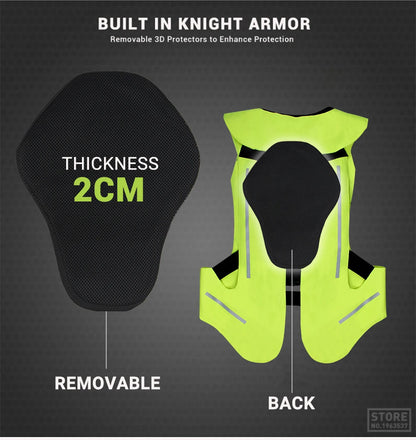 Motorcycle Airbag Vest Motorcycle Jacket Safty Life Jacket Moto Air Bag Vest Motocross Riding CE Airbag Reflective Safety Vest