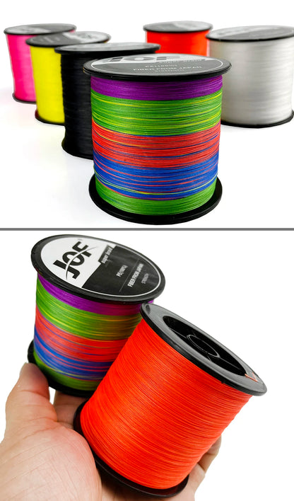 JOF 8 Strands 1000M 500M 300M 100M Braided Fishing Line Carp Fishing Weaves Linha de Pesca Multifilamento 8 fios