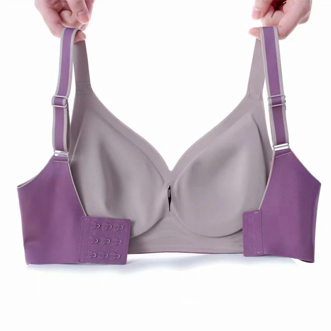 Plus Size Women's Underwear Seamless Sexy No Steel Ring Bra Push-Ups Comfortable Close-Fitting Shockproof