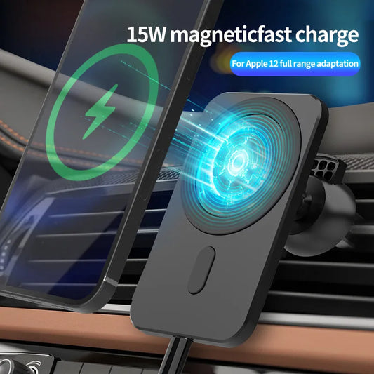 Magnetisk Trådlös Billaddare 15W – MagSafe-kompatibel för iPhone 12/13/14/15