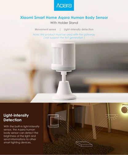 New Aqara Motion Sensor Smart Human Body Sensor Body Movement Wireless ZigBee Gateway Smart Home For Xiaomi Mijia Home Homekit