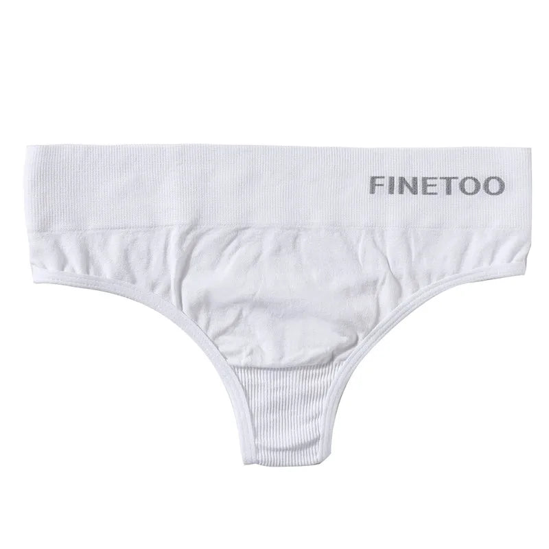 FINETOO 2PCS/Set M-2XL Bodyshaper G-String Panties Women Slim Underwear Female Lingerie Sexy Lady Thongs High Waist Underpants