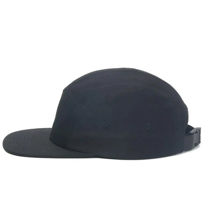 DongKing 5 Panel Cap Short Brim Hat Flat Bill Cotton Blank Camping Hats Solid Colors Low Crown Classic Adjustable