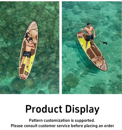 320x81x15cm Inflatable SUP Board, Lightweight Stand up Paddle Board for Beginners