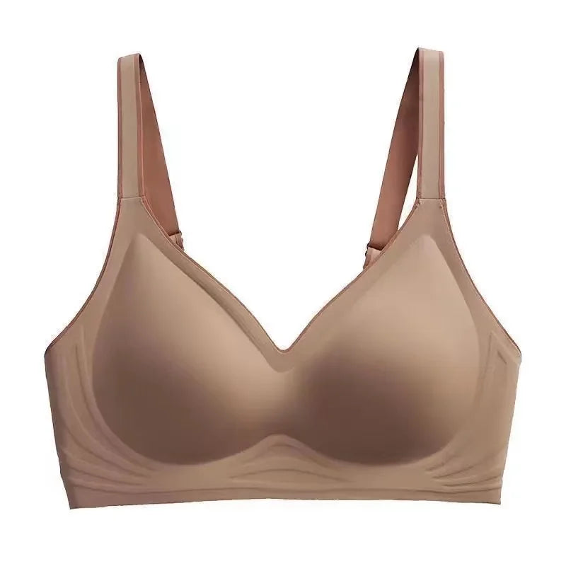 Plus Size Women's Underwear Seamless Sexy No Steel Ring Bra Push-Ups Comfortable Close-Fitting Shockproof