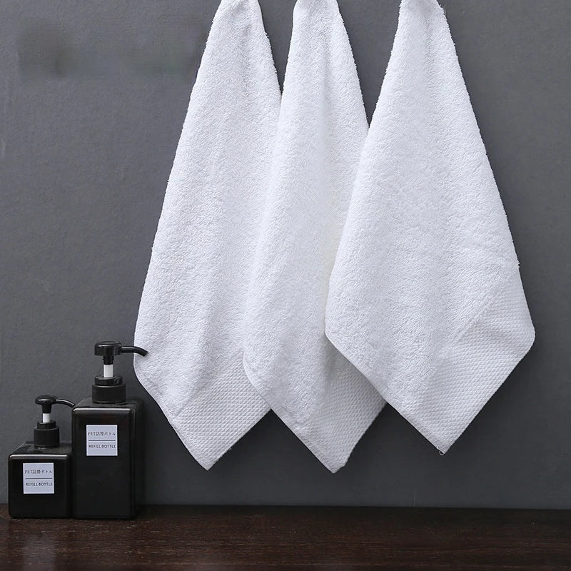 5pcs Small square towel pure cotton kindergarten white square towel foot therapy Hotel Hotel napkin small towel towels bathroom