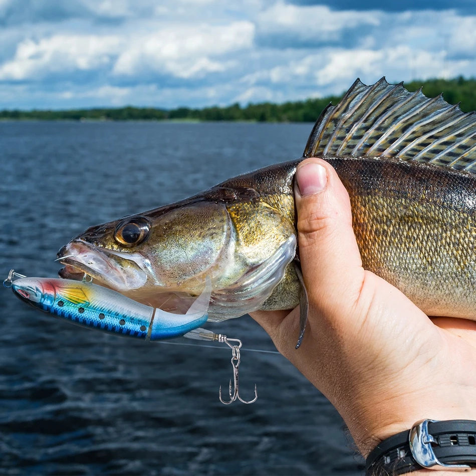 Goture Whopper Popper 10cm/11cm/14cm Topwater FIshing Lure Blowups Pike Baits Rotating Tail Fishing Tackle Crankbait Wobblers